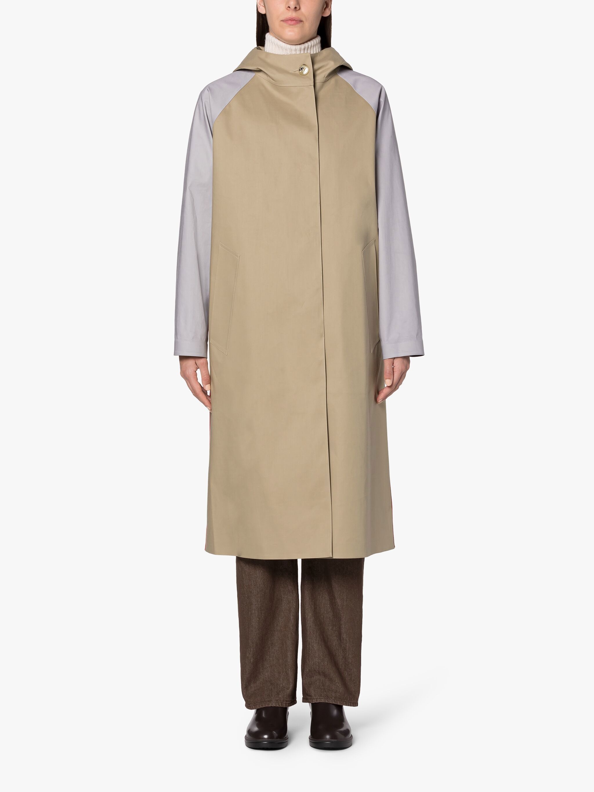 ORLA FAWN BONDED COTTON HOODED COAT - 3