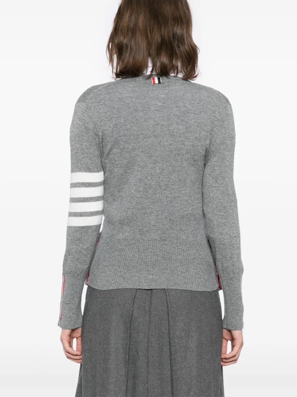 Classic Cashmere 4-Bar Crew Neck Cardigan Women - 4