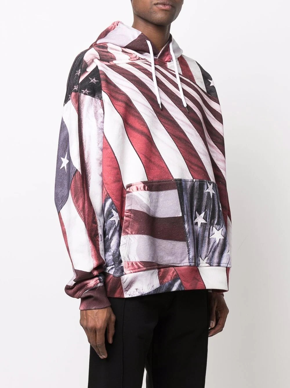 american flag-print oversized hoodie - 3