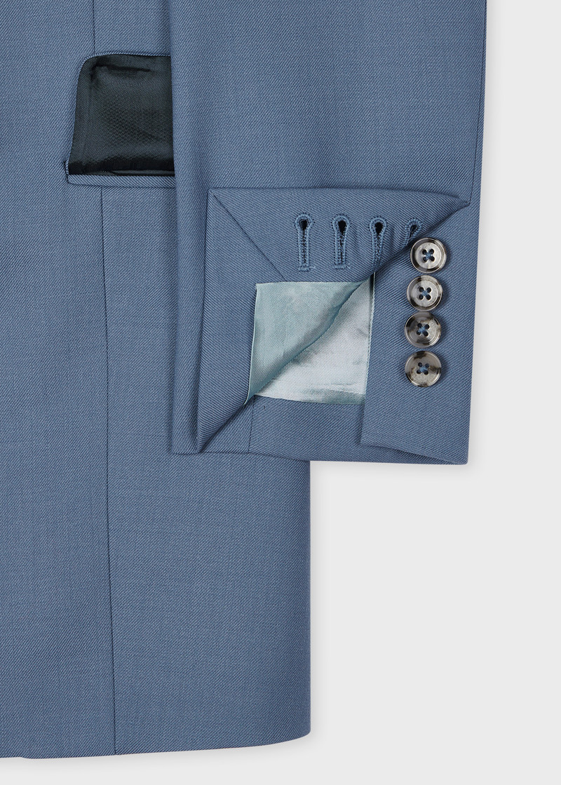 Women's A Suit To Travel In - Steel Blue Wool Double Breasted Suit 3