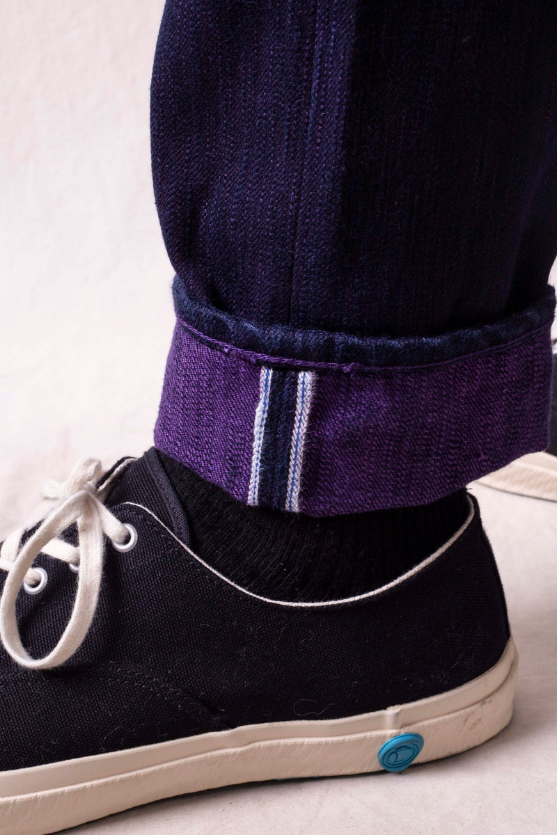 Pure Blue Japan BIG-PBJ-013 17.5oz Natural Indigo x Purple Slim Tapered outlook