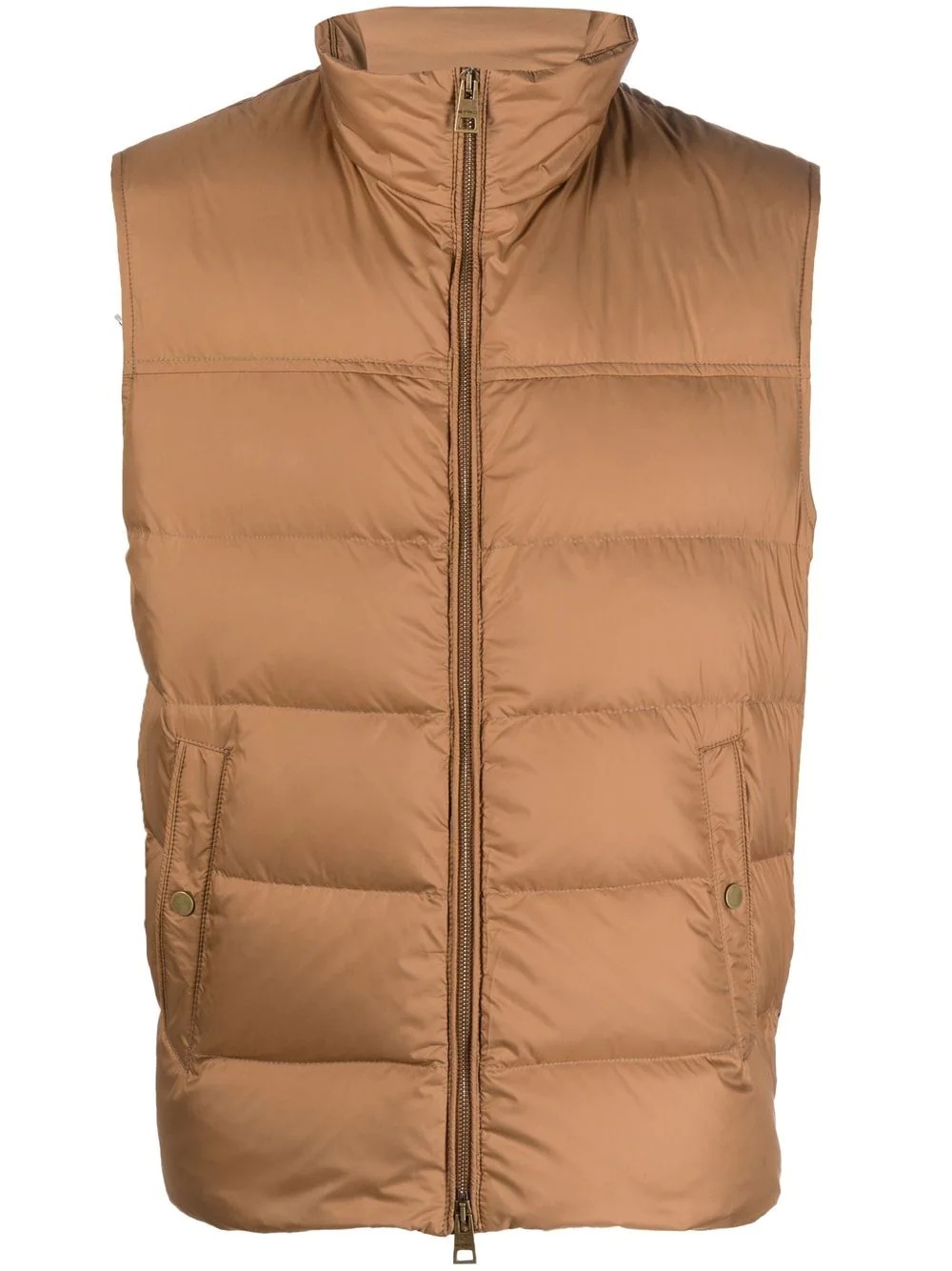 embroidery-detail padded gilet - 1