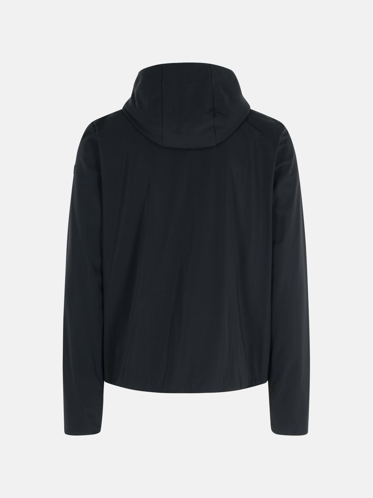 BLACK POLYAMIDE BLEND JACKET - 3