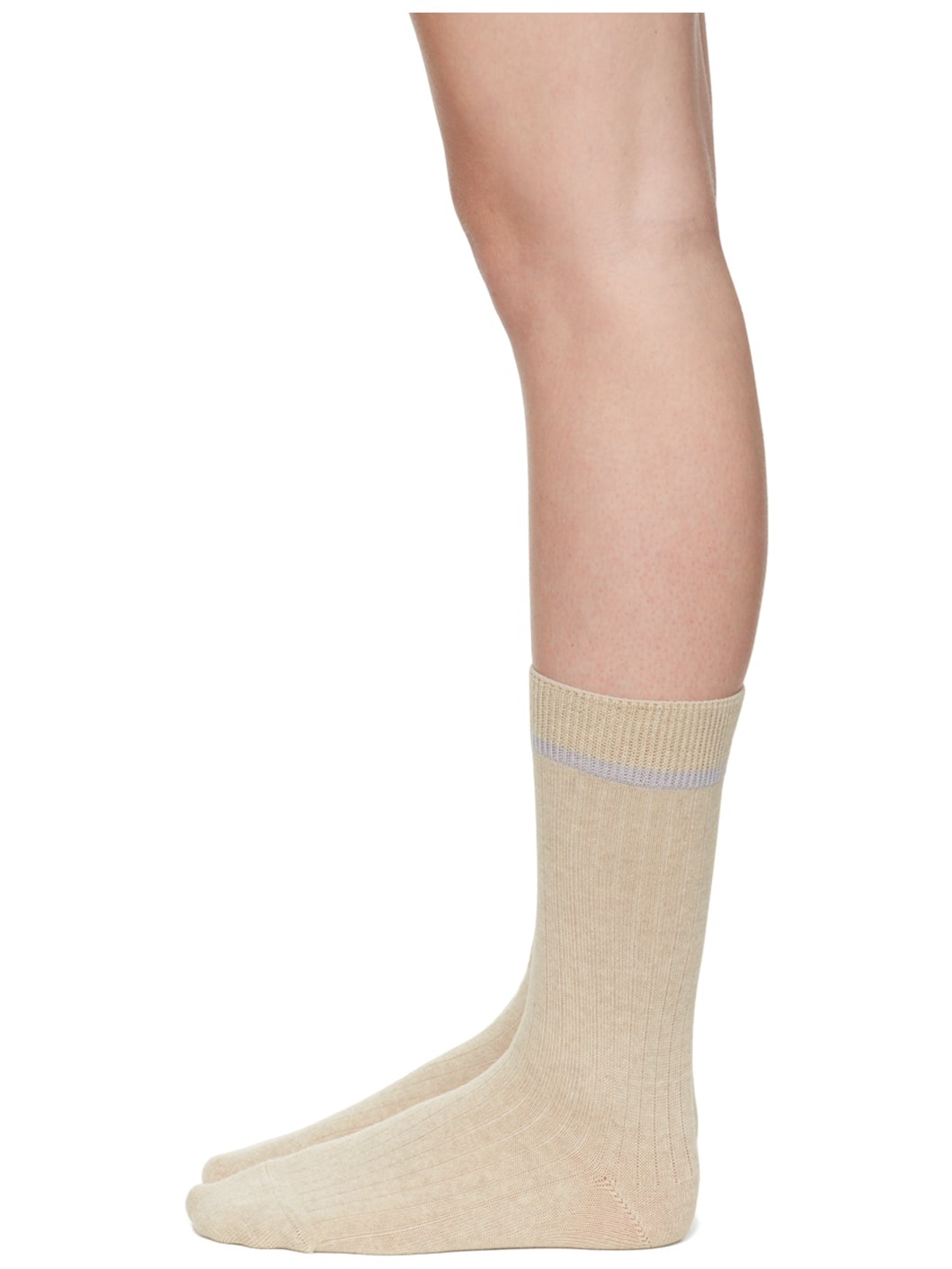 Beige Le Papier 'Les Chaussettes Noeud' Socks - 3
