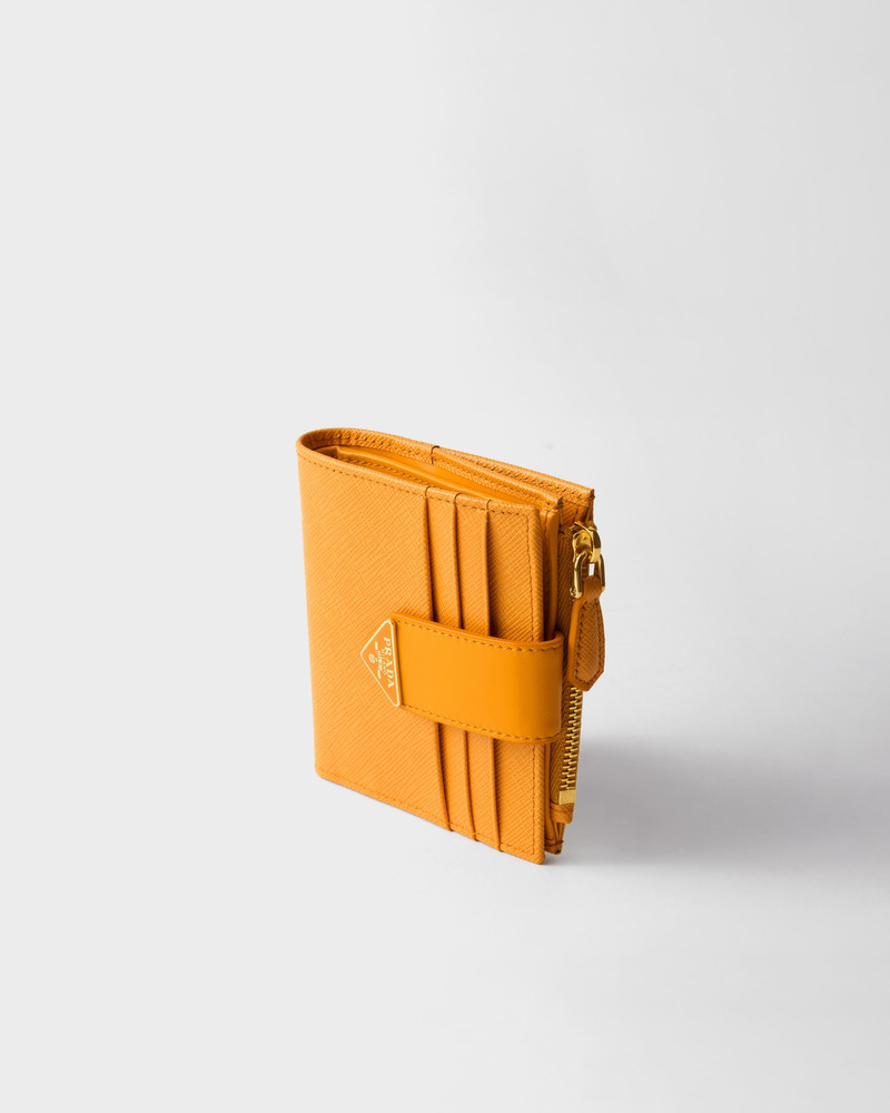 Small Saffiano and smooth leather wallet 4