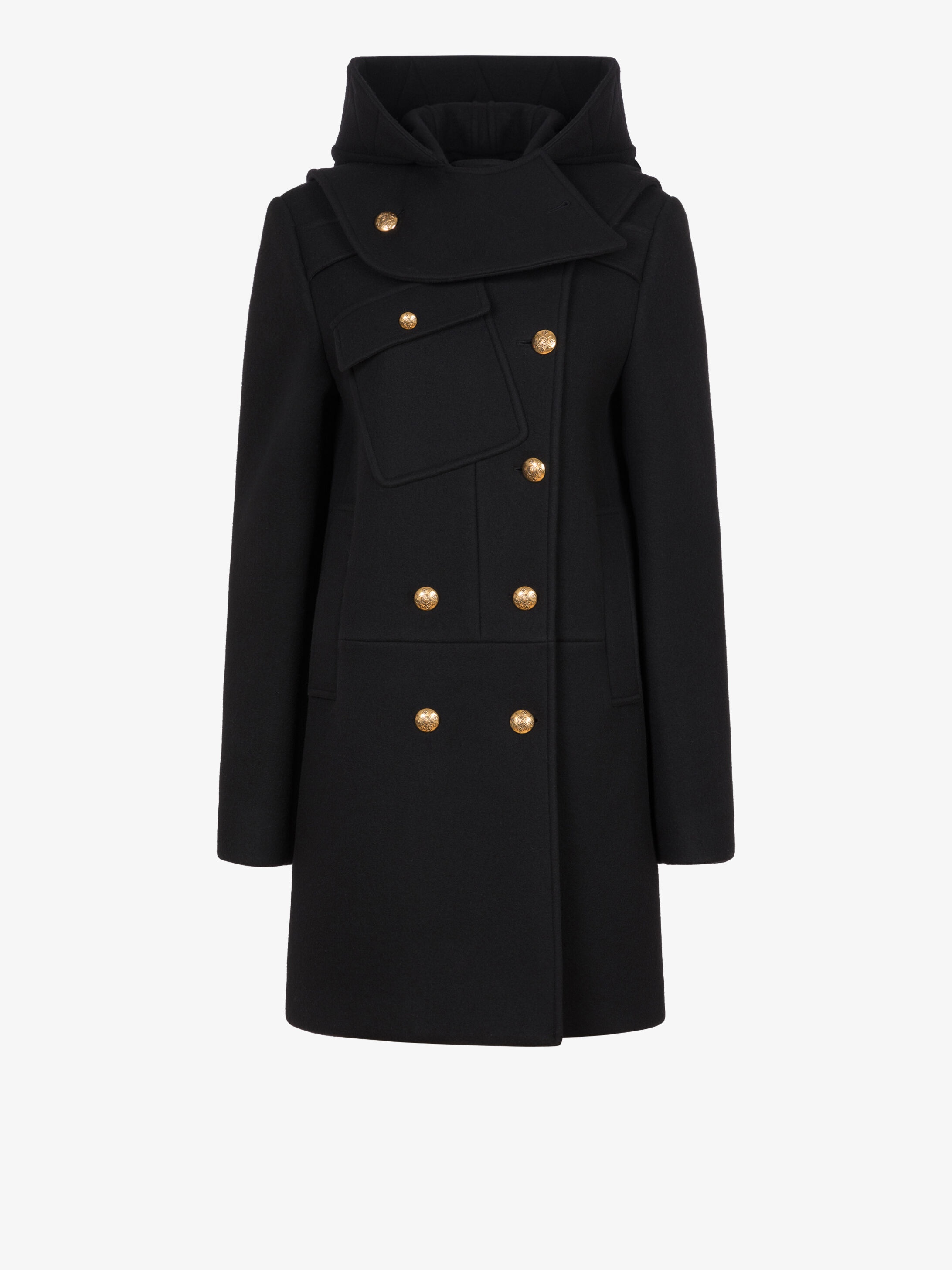 Hooded coat with 4G dagger buttons - 7