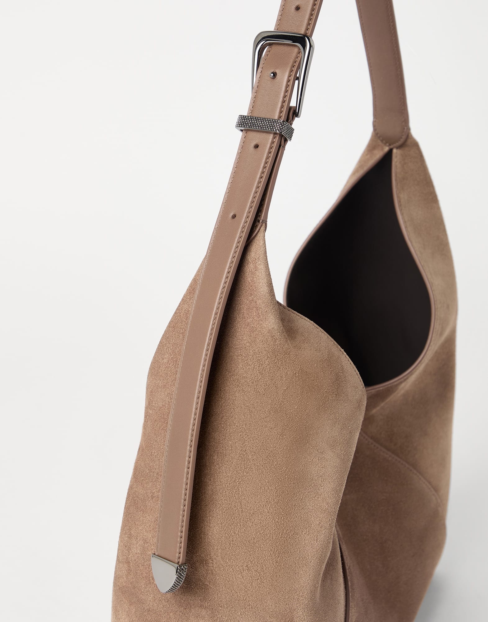 Sueded calfskin hobo bag - 3