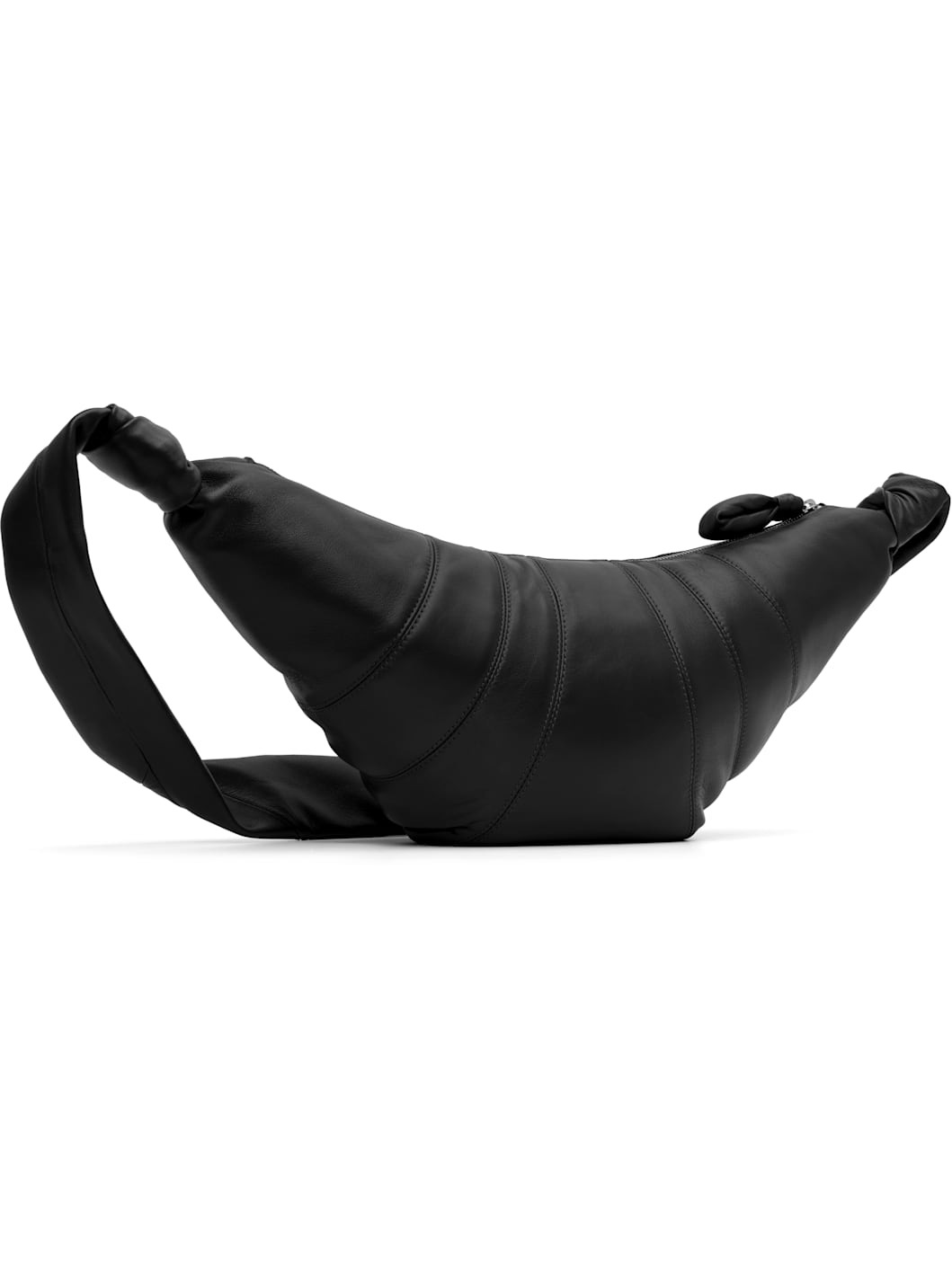 Black Medium Croissant Bag - 3
