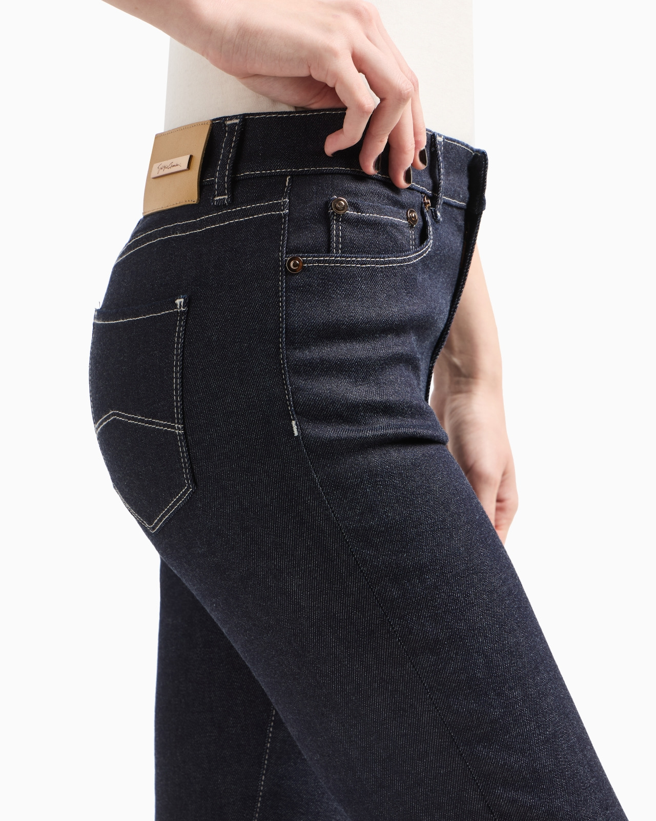 Five-pocket, slim-fit, stretch cotton-denim trousers - 5
