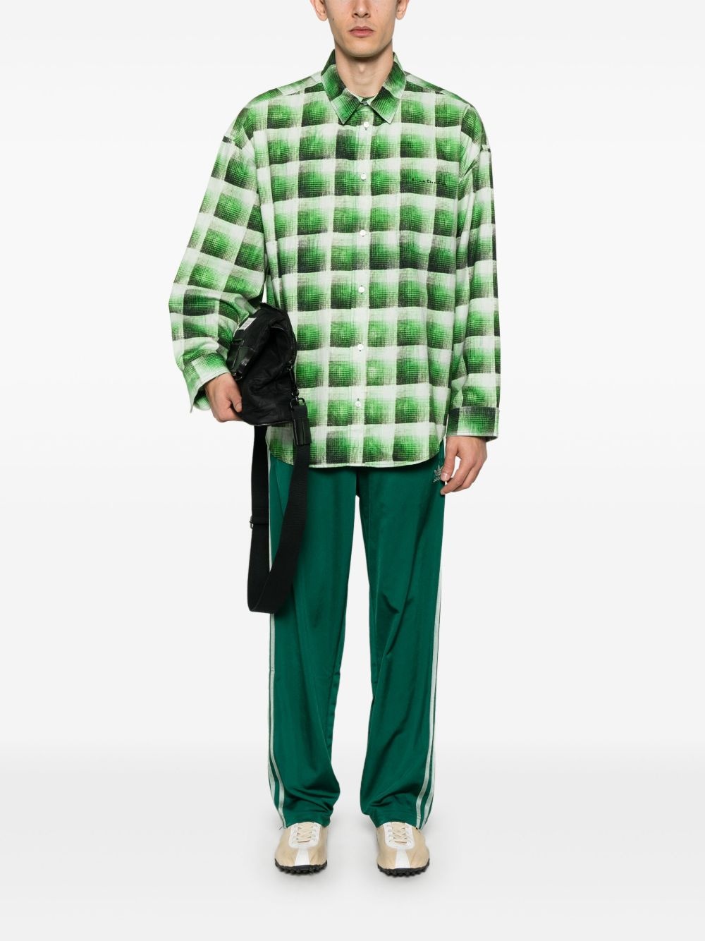 check-pattern shirt - 2