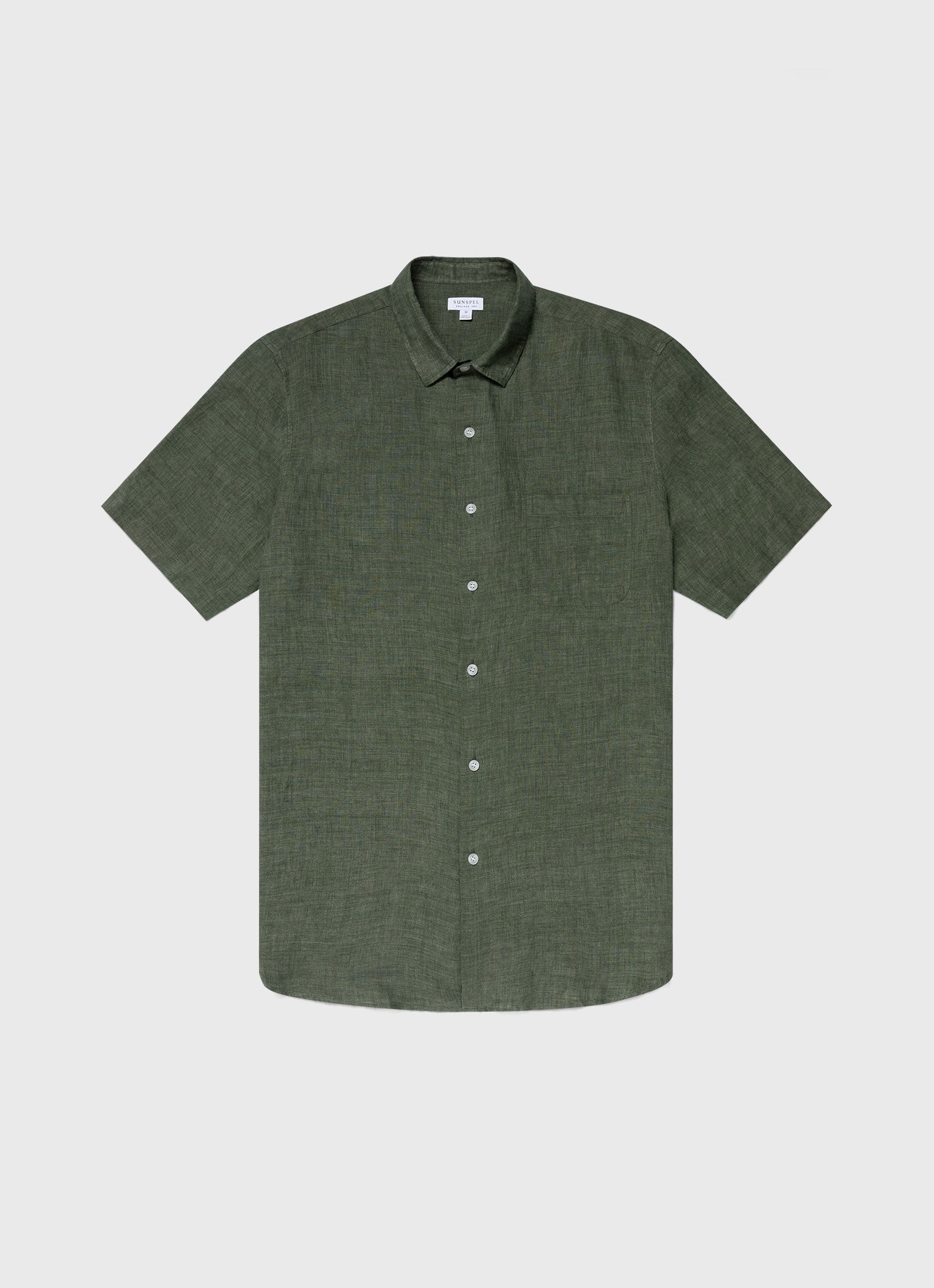Short Sleeve Linen Shirt - 1