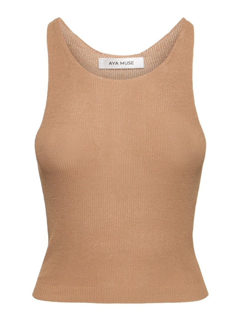 Faye knitted cotton blend tank top - 1