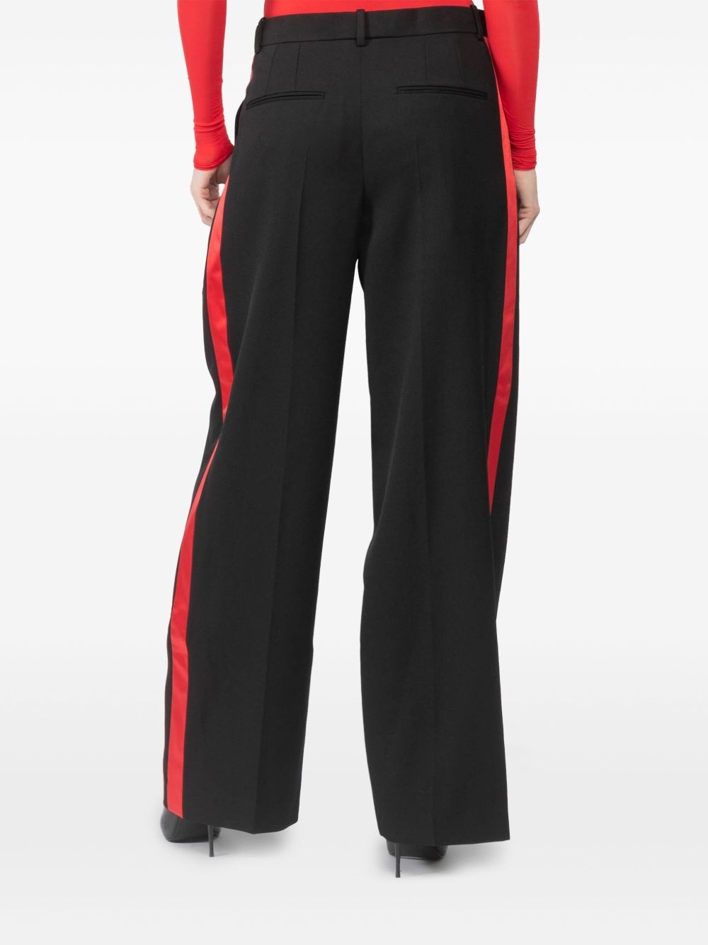 side-stripe palazzo pants - 4