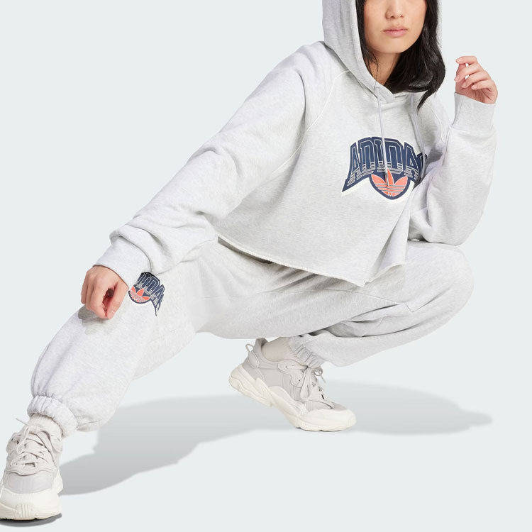 (WMNS) adidas Originals Cropped Hoodie 'White' IS2319 - 4