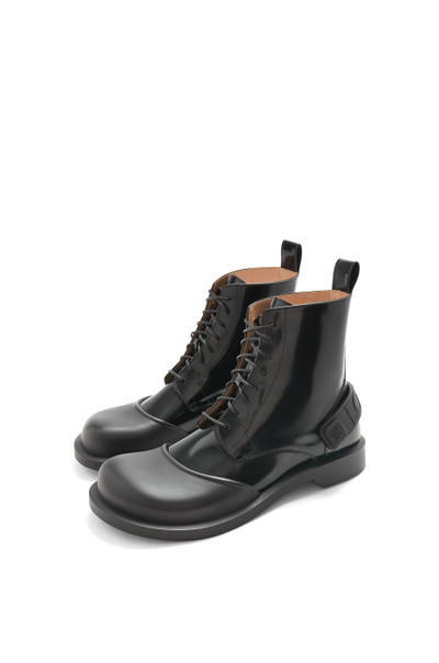 Loewe Campo lace-up bootie in brushed calfskin and rubber outlook