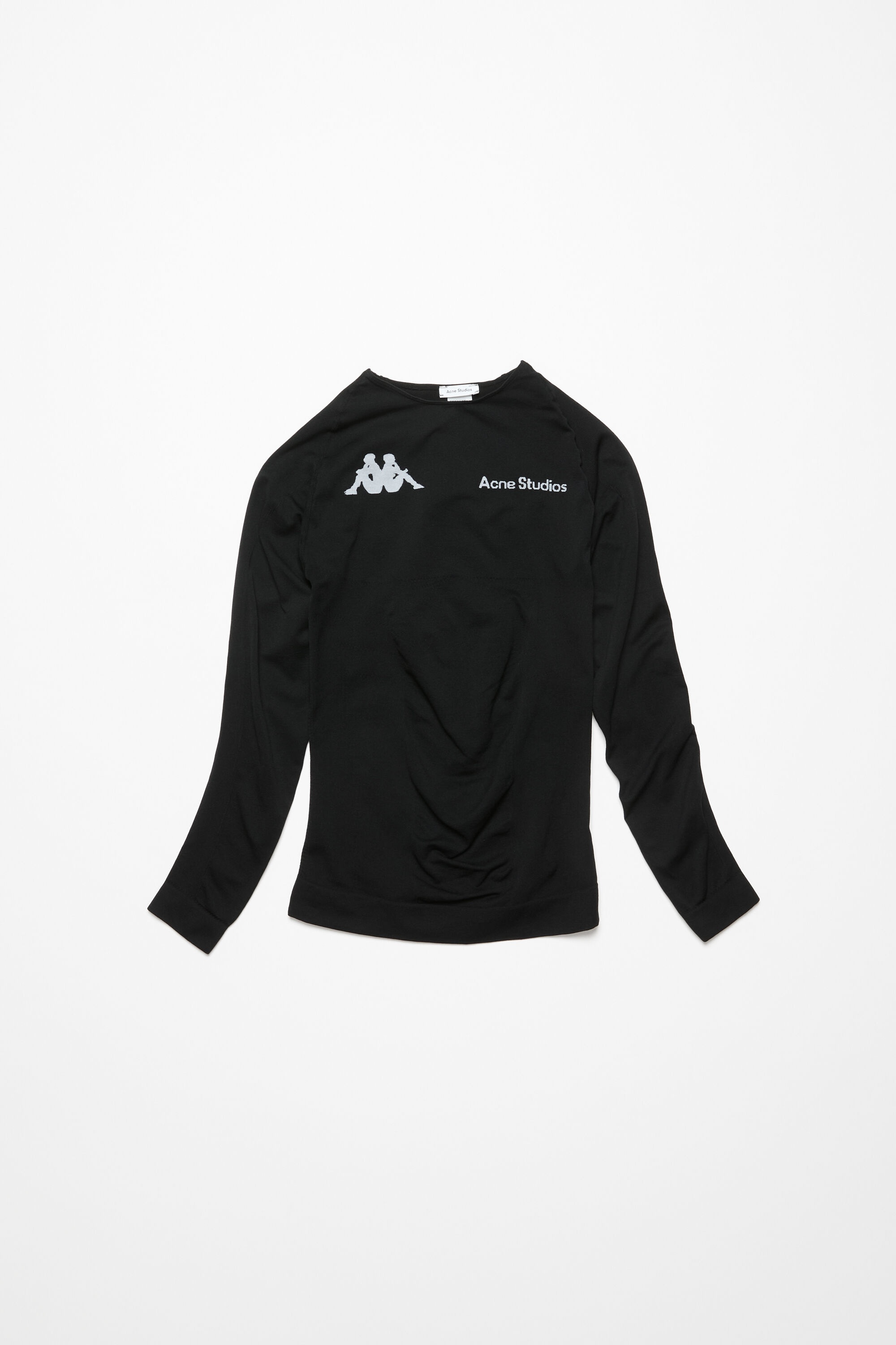 Long sleeve logo t-shirt - Acne Studios x Kappa - Black - 1