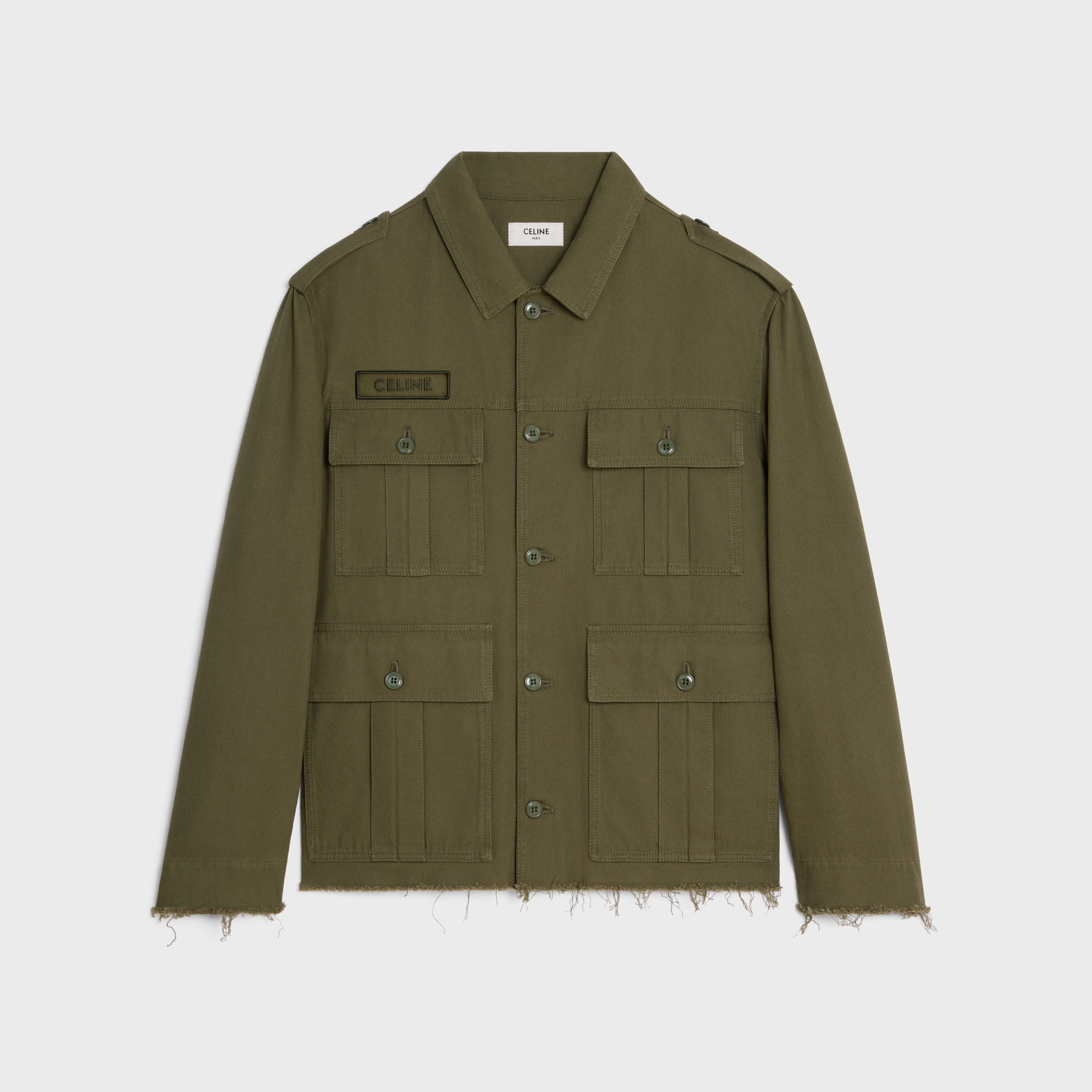 celine saharienne jacket in cotton - 1