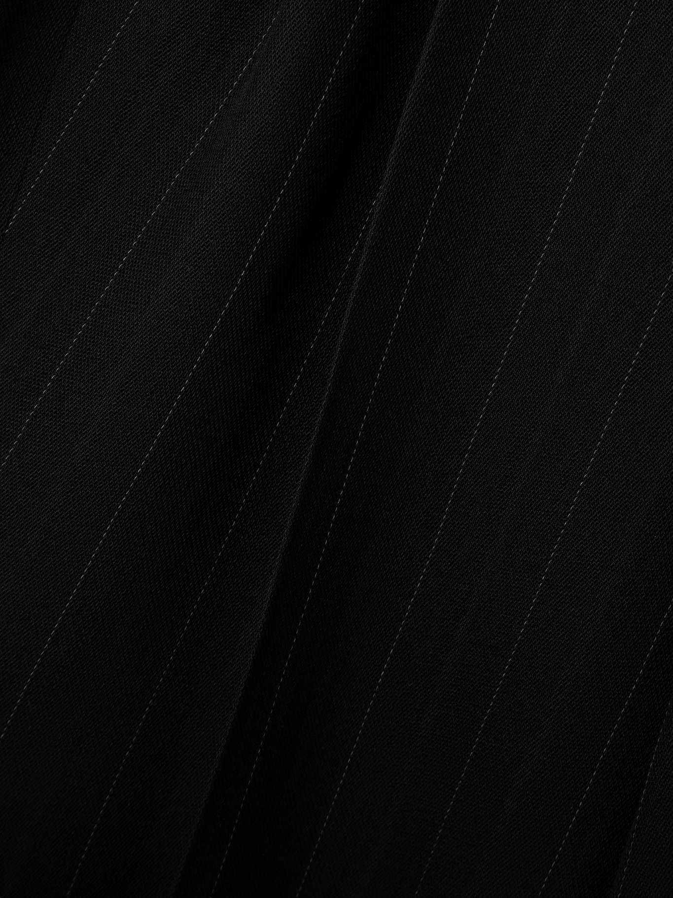Pleated pinstriped wool-blend wide-leg pants - 6