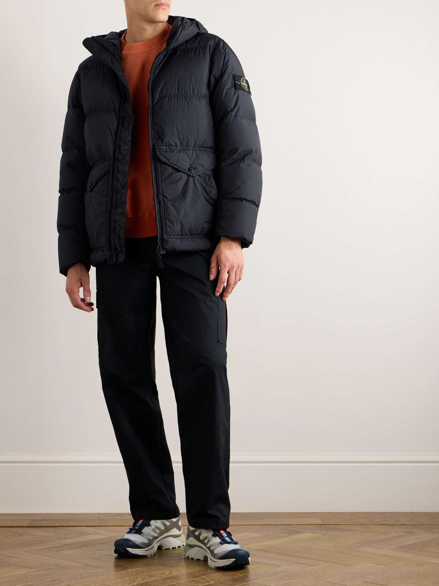 Logo-Appliquéd Quilted Shell Down Jacket - 2