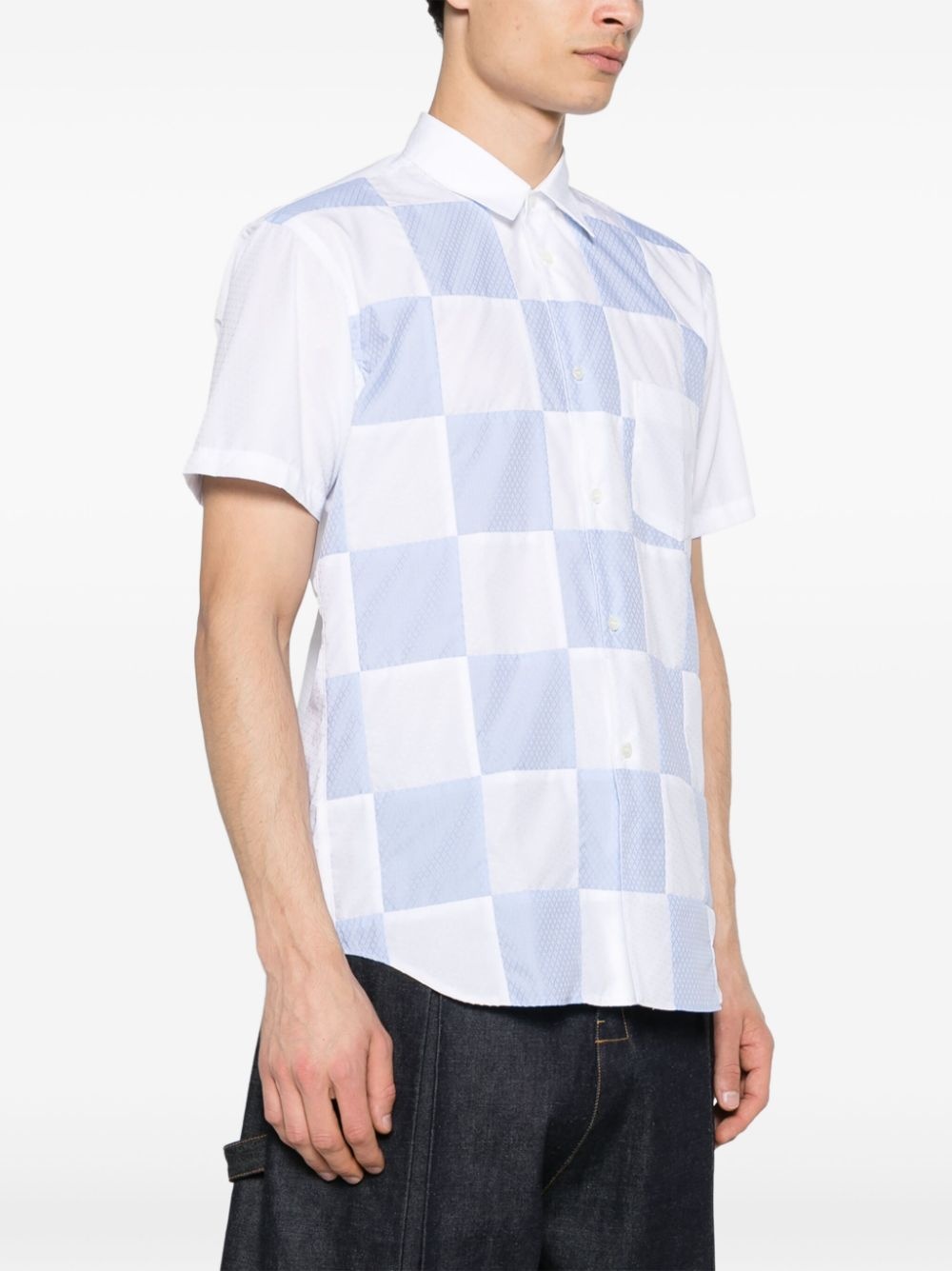 patchwork cotton shirt - 3