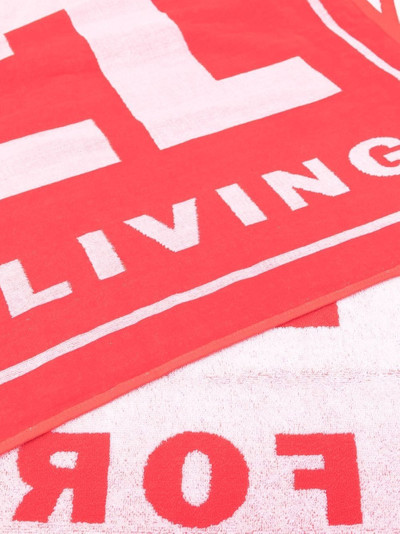 Diesel logo-print beach towel outlook