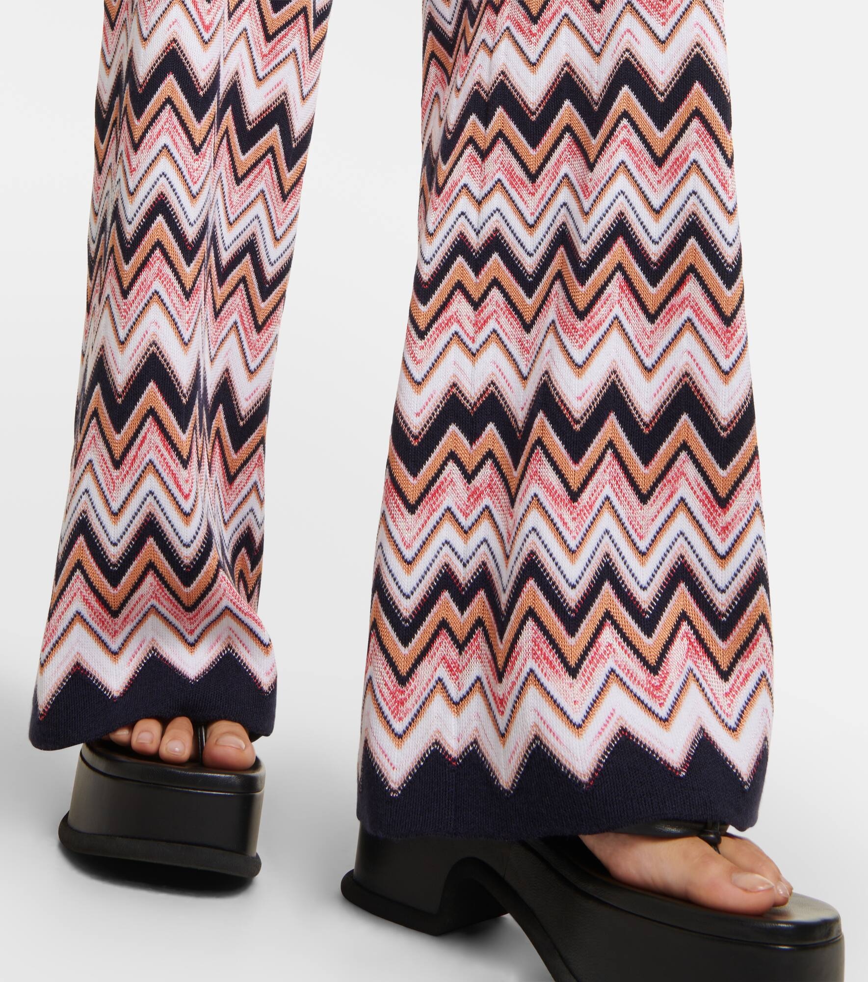 Zig Zag high-rise wide-leg pants - 5