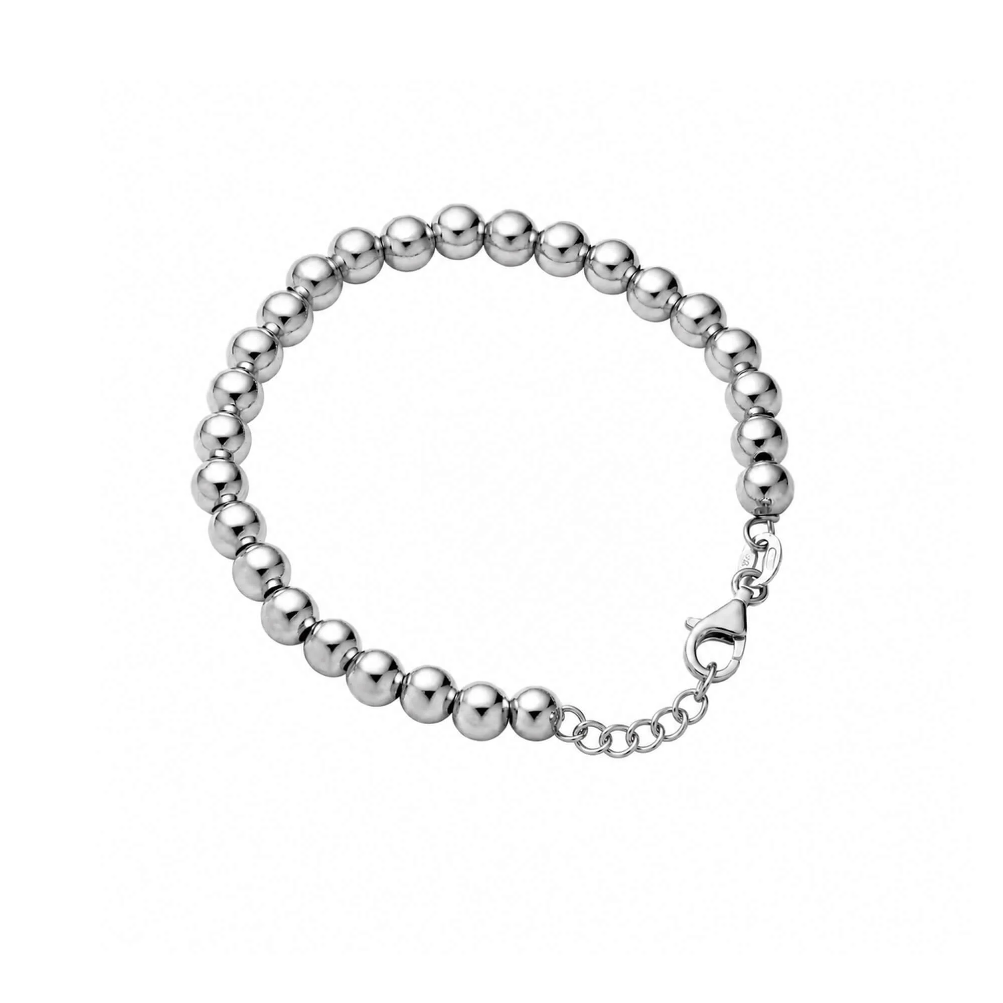 6mm Silver Ball Bracelet - 1