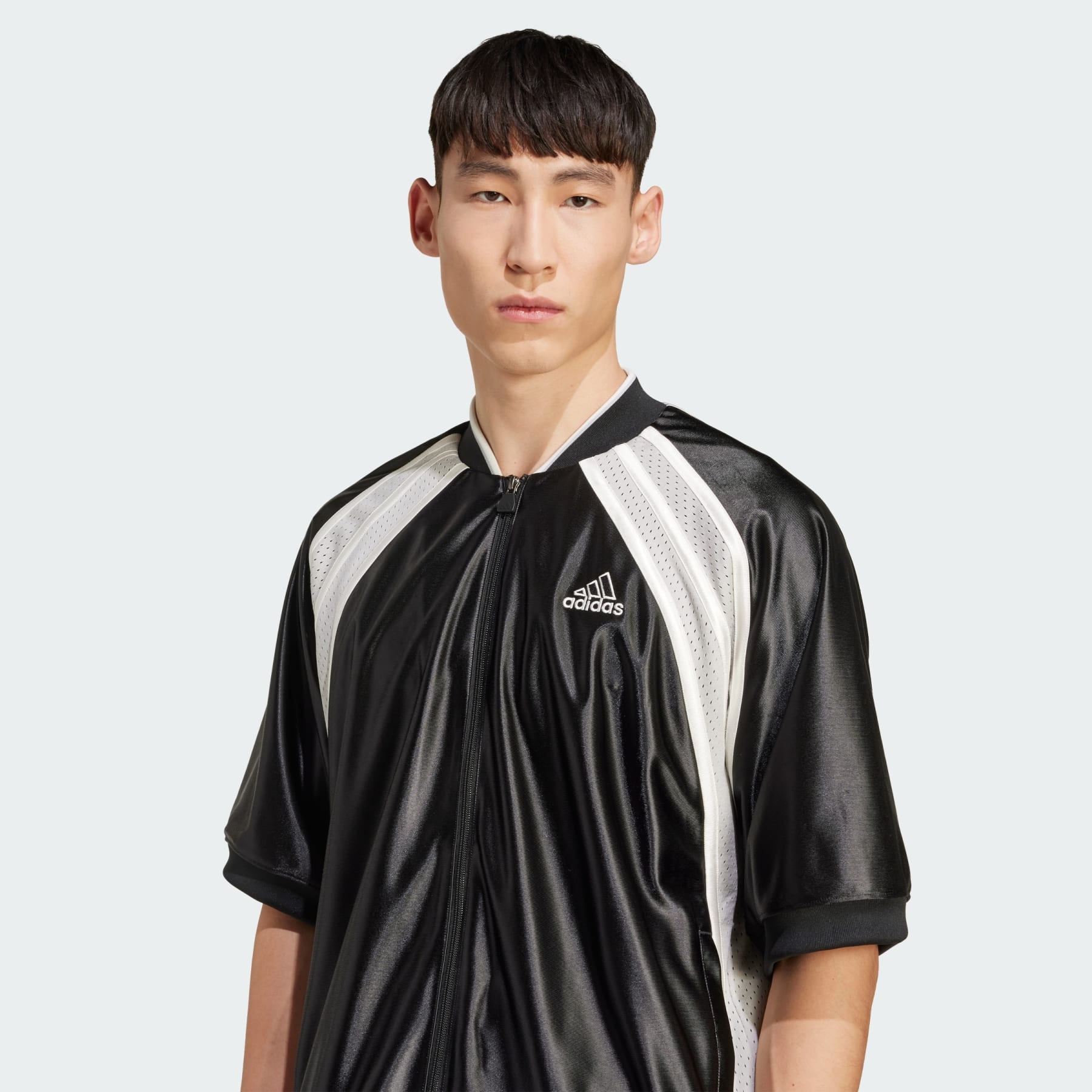 Cut Line Short Sleeve Track Top - 5