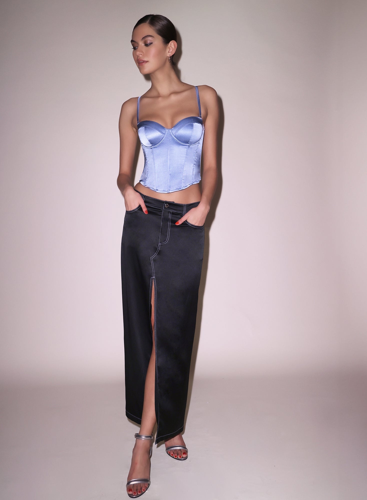 Silk Maxi Skirt - 7