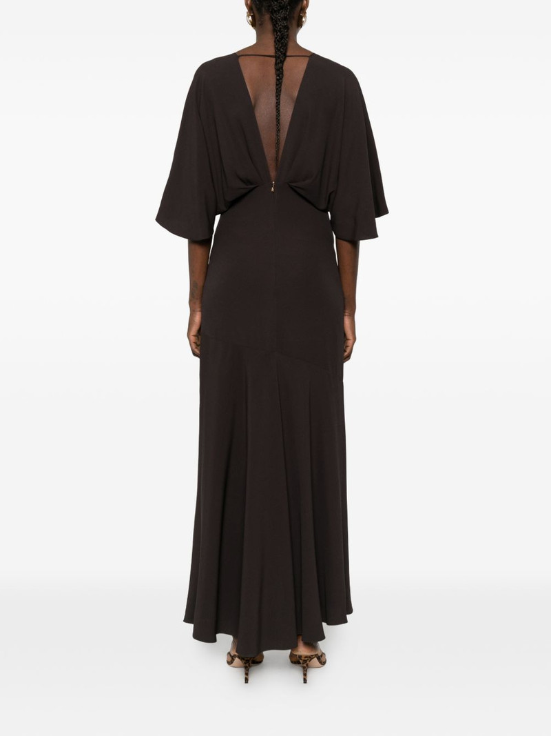 V-neck midi flared dress 4