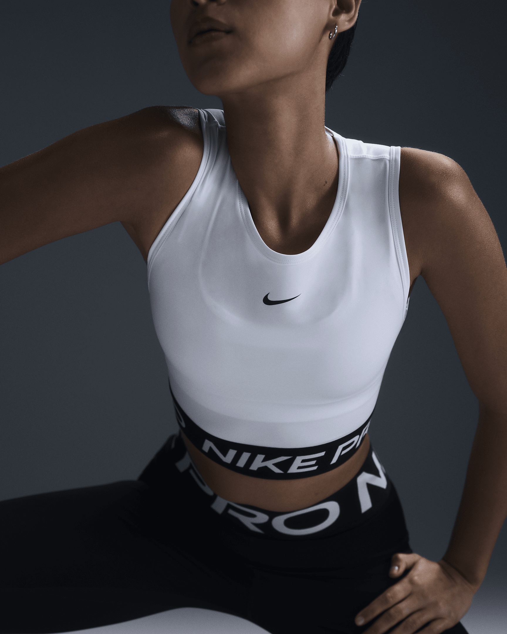 Women's Nike Pro Dri-FIT Cropped Tank Top - 2