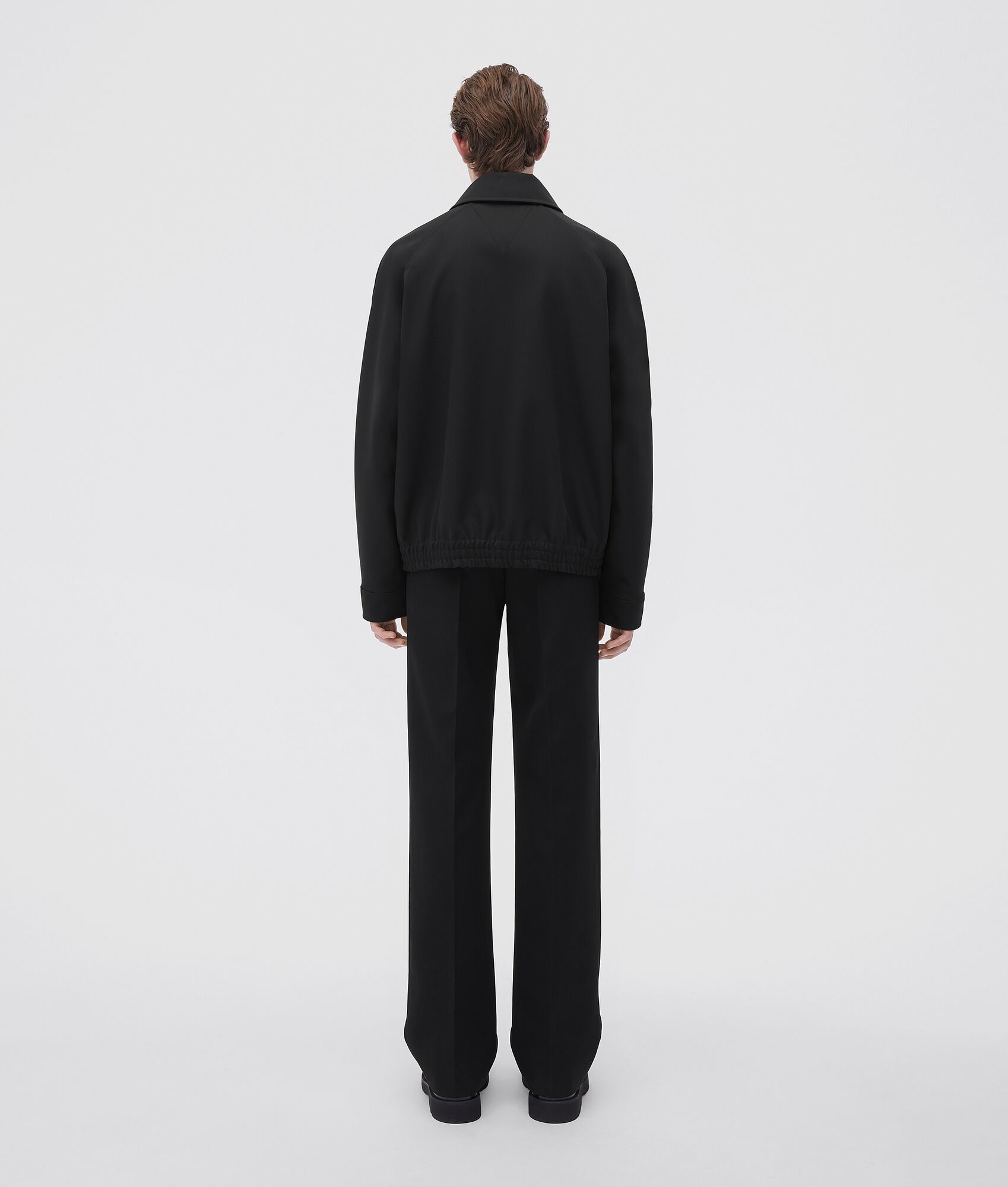 technical bonded wool twill jacket - 3