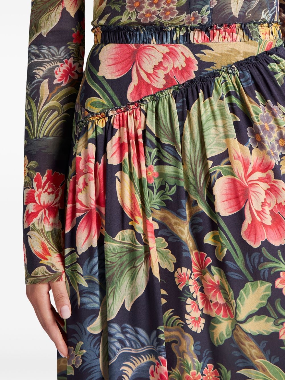 printed midi skirt - 4