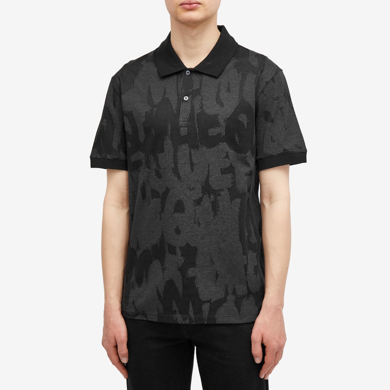 Alexander McQueen Alexander McQueen Jacquard Graffiti Logo Polo outlook