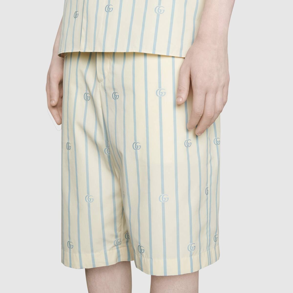 Double G stripe cotton shorts - 5