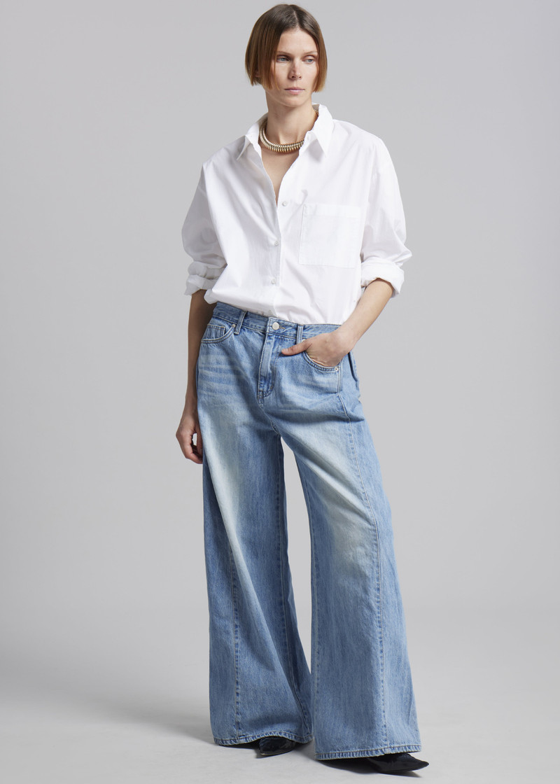Oakley Wide Leg Jeans - Blue Wash 7