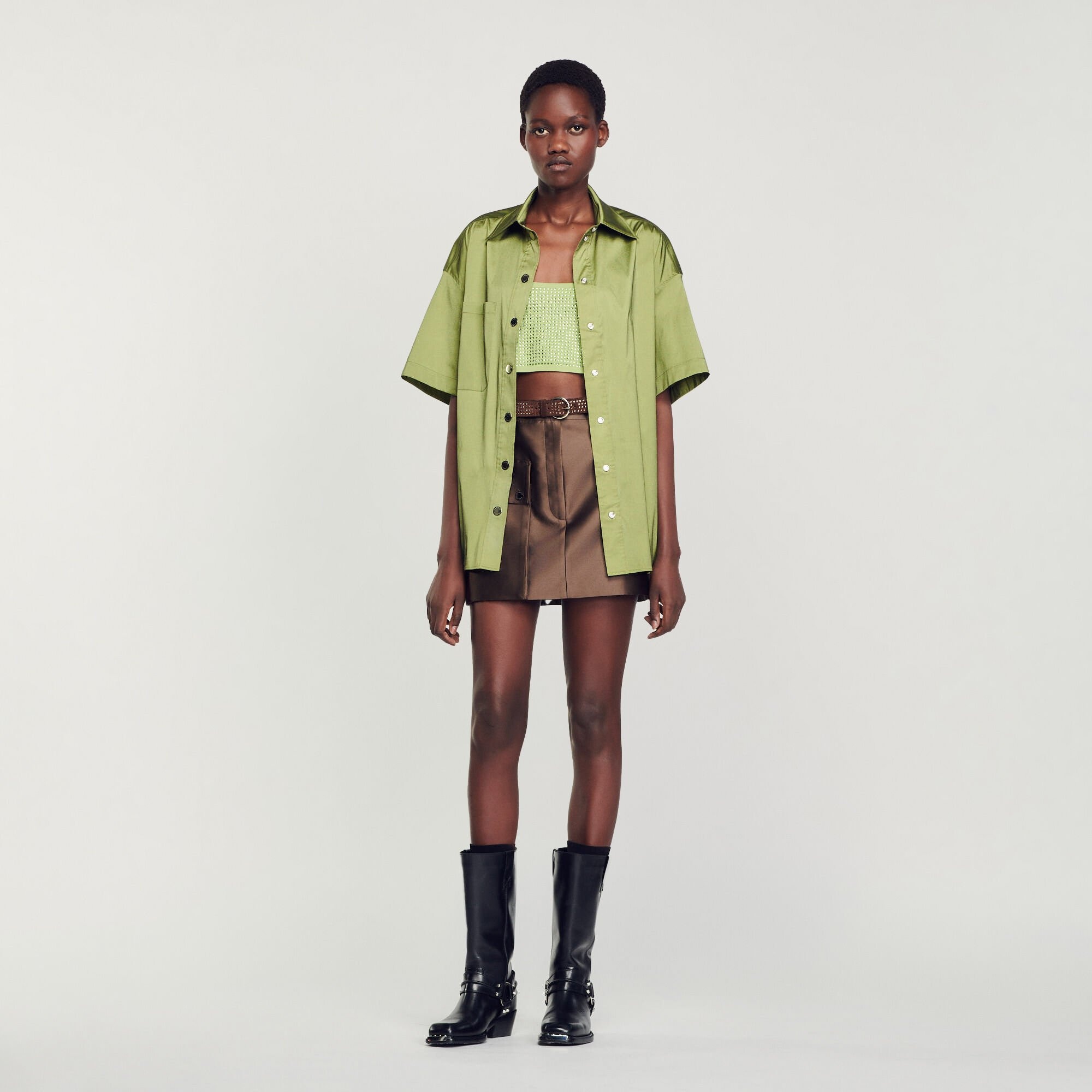 OVERSIZE SATIN SHIRT - 2