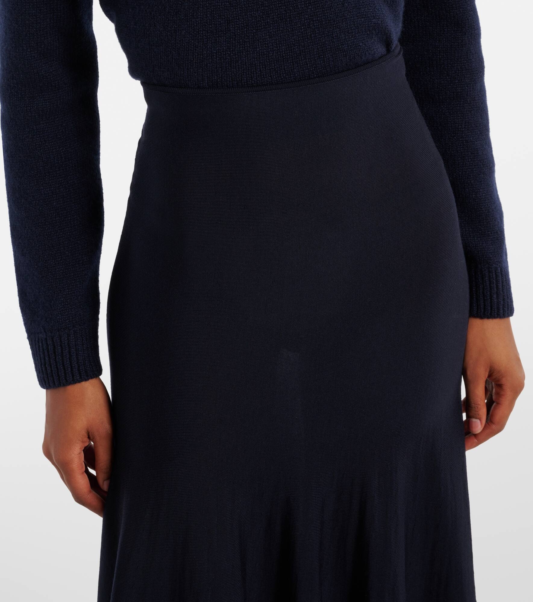 Mayu wool midi skirt - 4