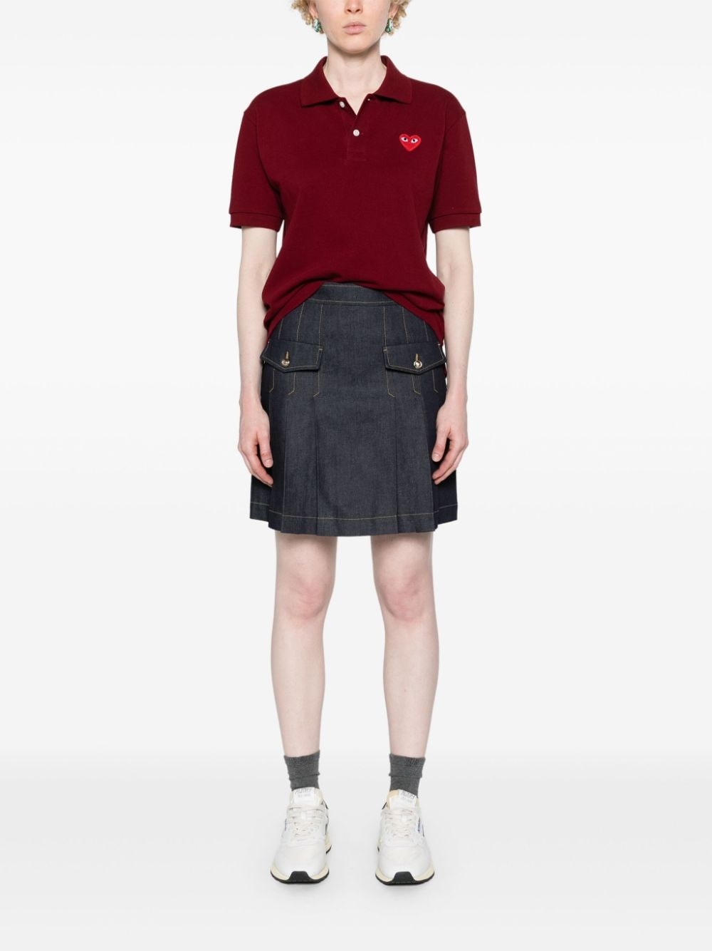 heart-patch cotton polo shirt - 3