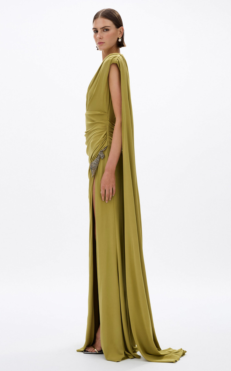 Jordan Draped Gown green 4