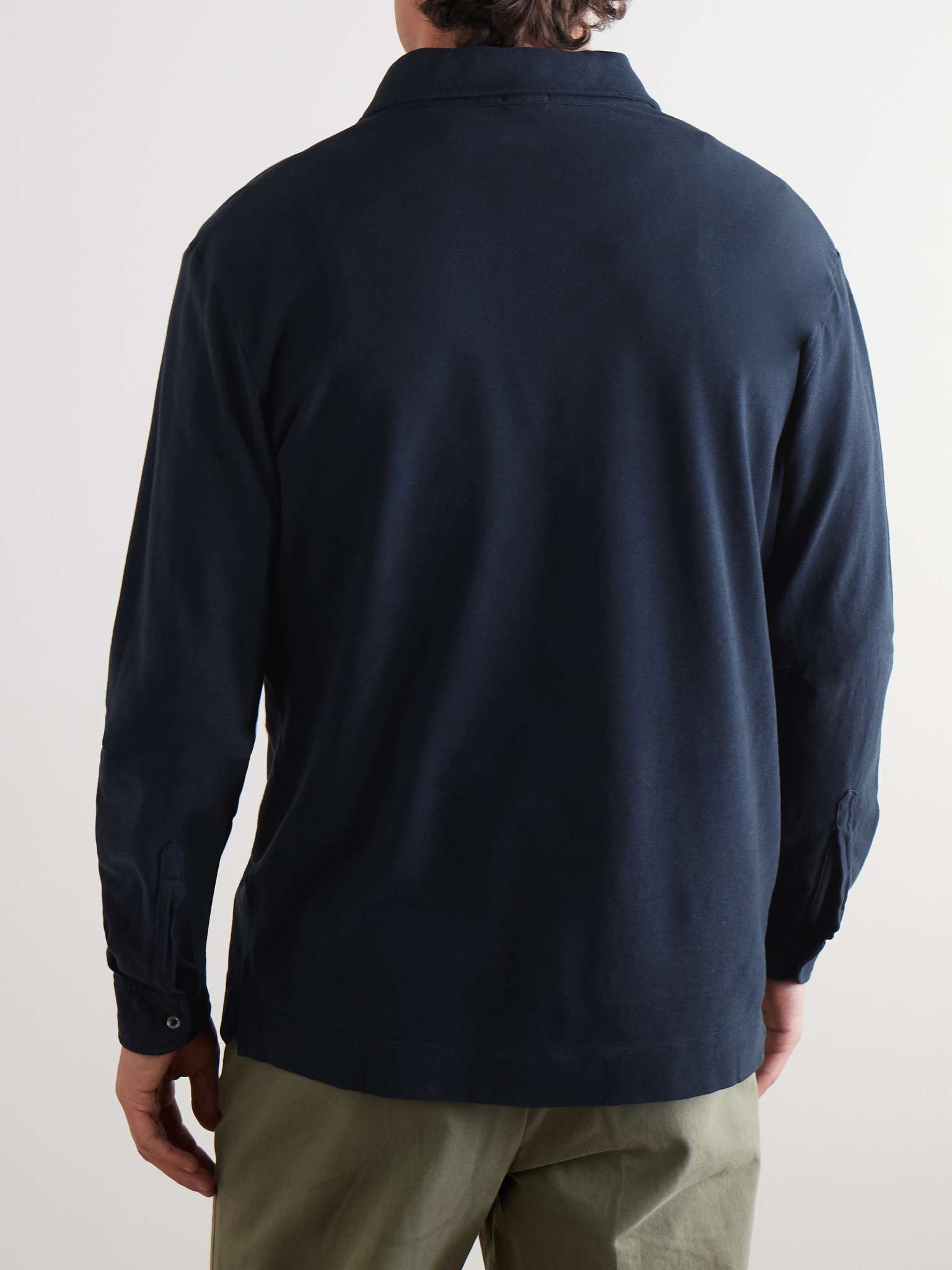 Ischia Cotton and Cashmere-Blend Jersey Polo Shirt - 3