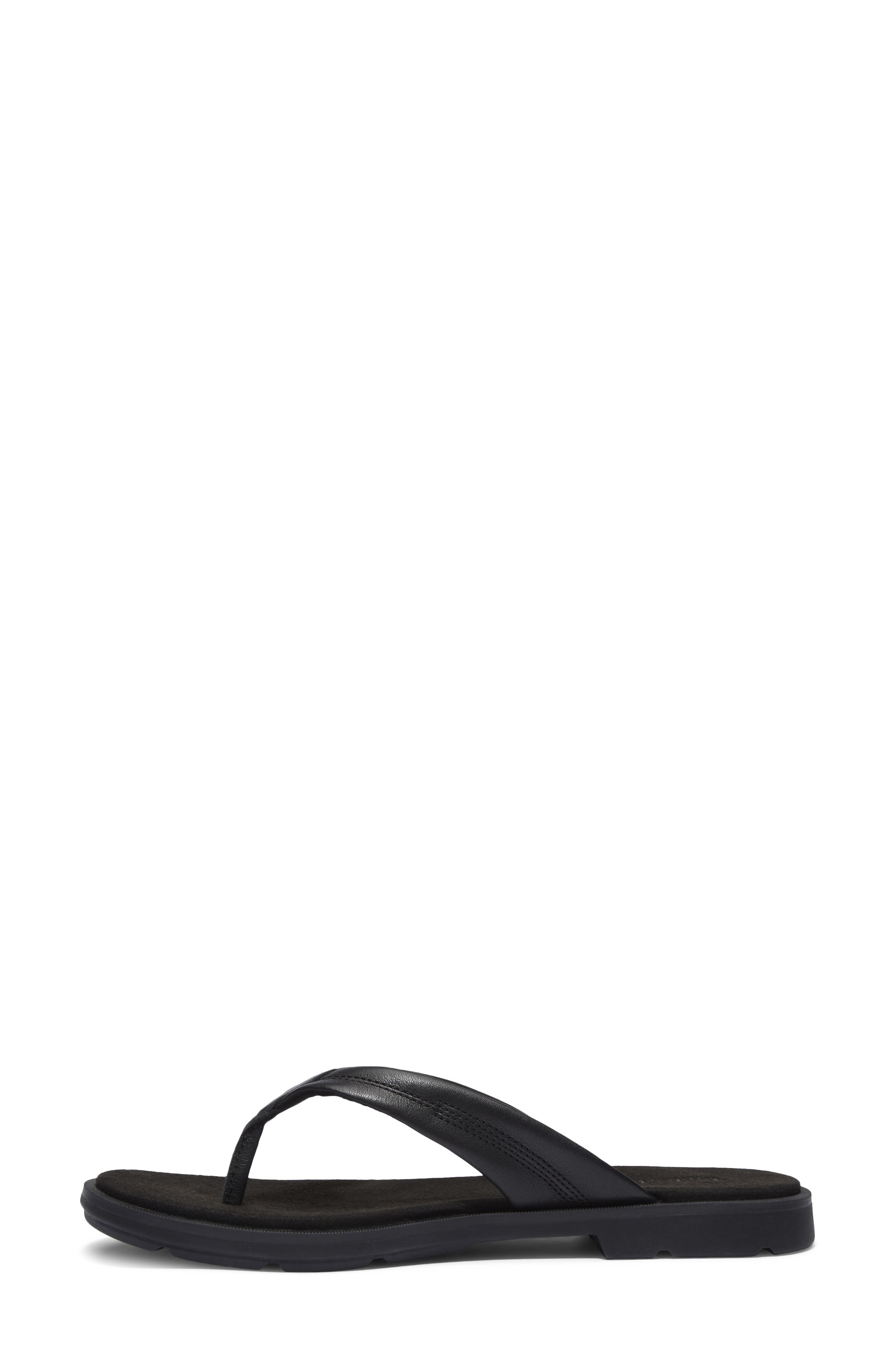 Timberland Calista Bay Flip Flop in Black Full Grain at Nordstrom - 8