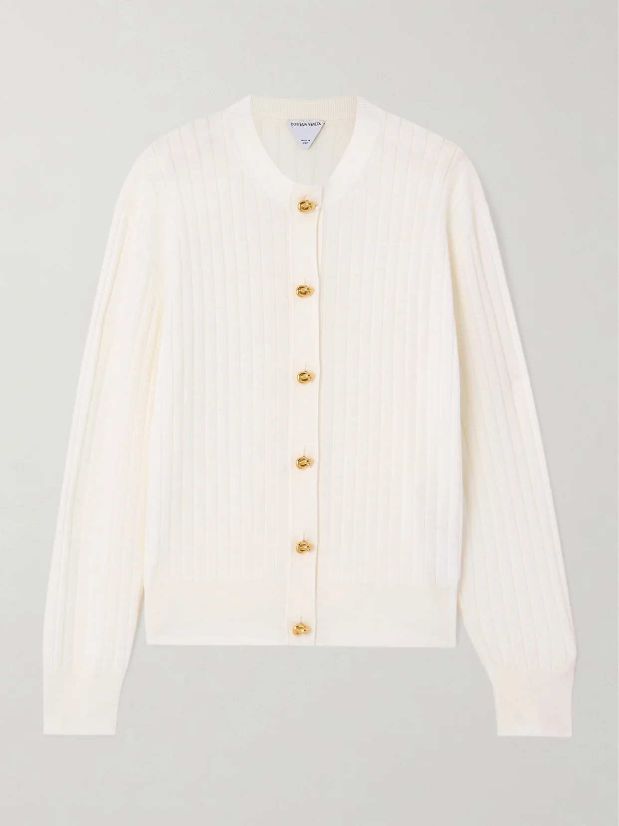 Ribbed Wool Cardigan - 1