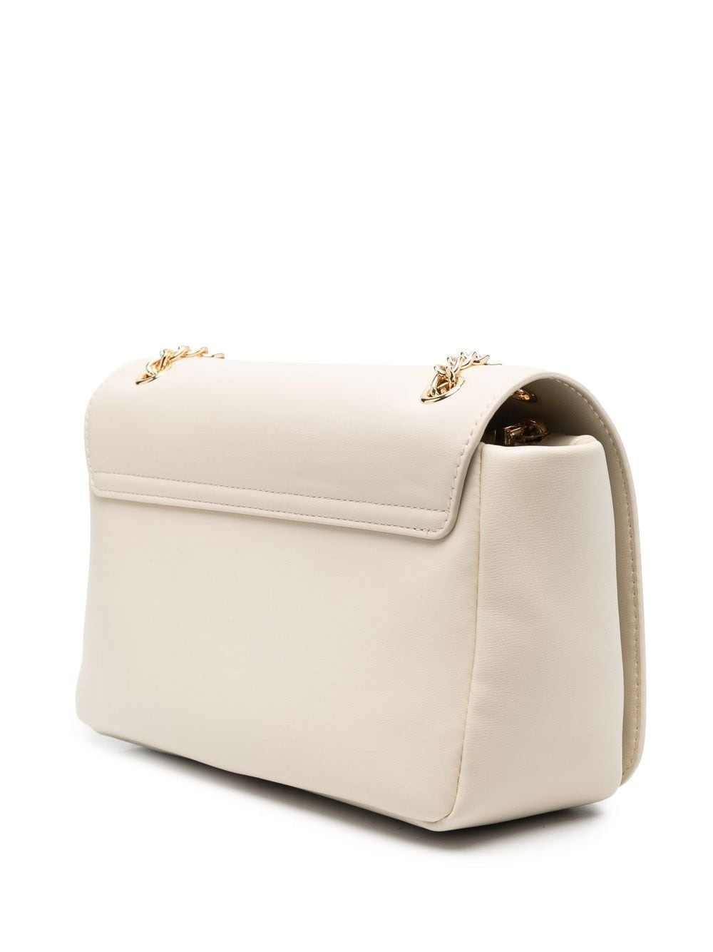 logo-gold tone shoulder bag - 3