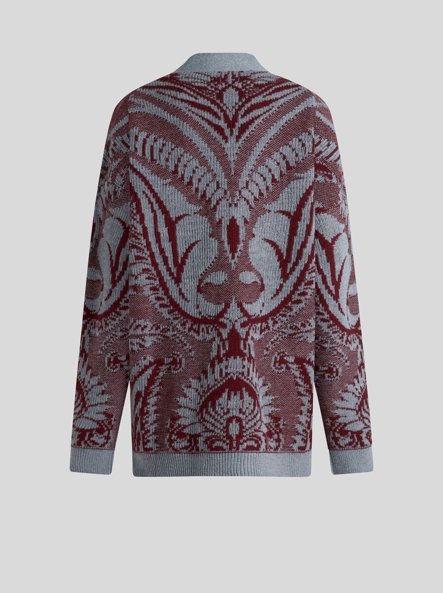 WOOL JACQUARD CARDIGAN - 6