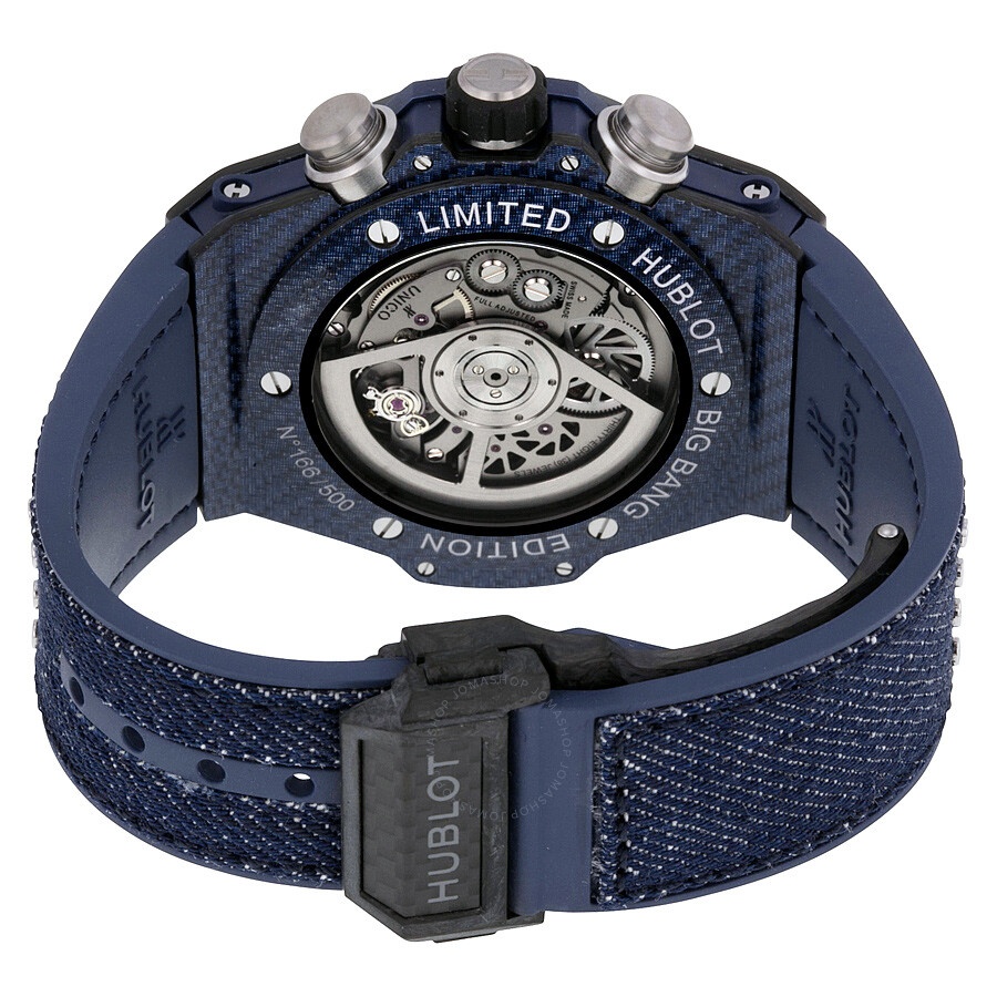 Pre-owned Hublot Big Bang Unico Chronograph Skeleton Grey / Blue Dial Men's Watch 411.YL.5190.NR.ITI - 3