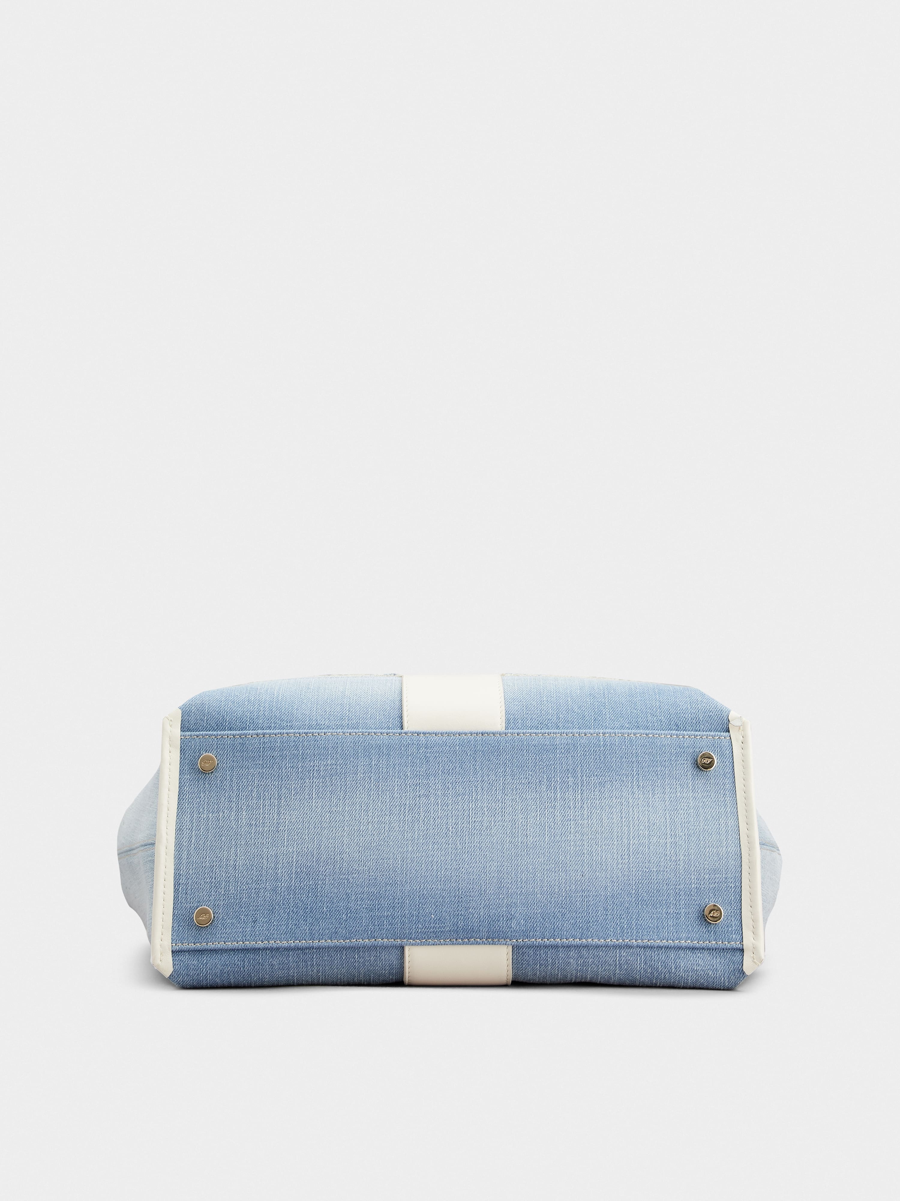 Viv' Choc Medium Shopping Bag in Denim - 7