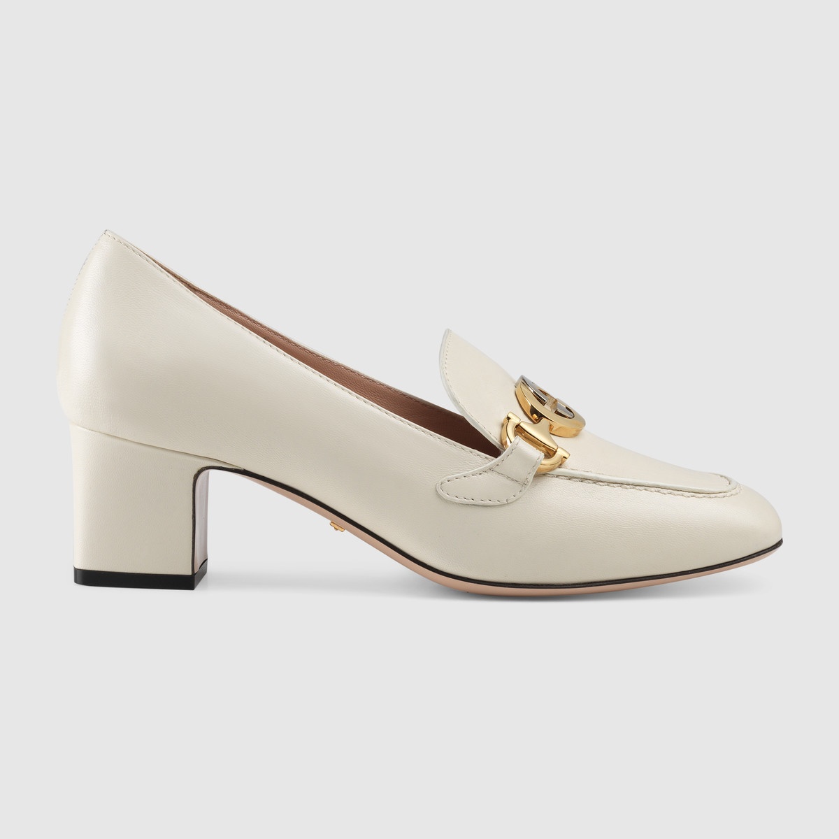 Gucci Zumi leather mid-heel loafer - 1