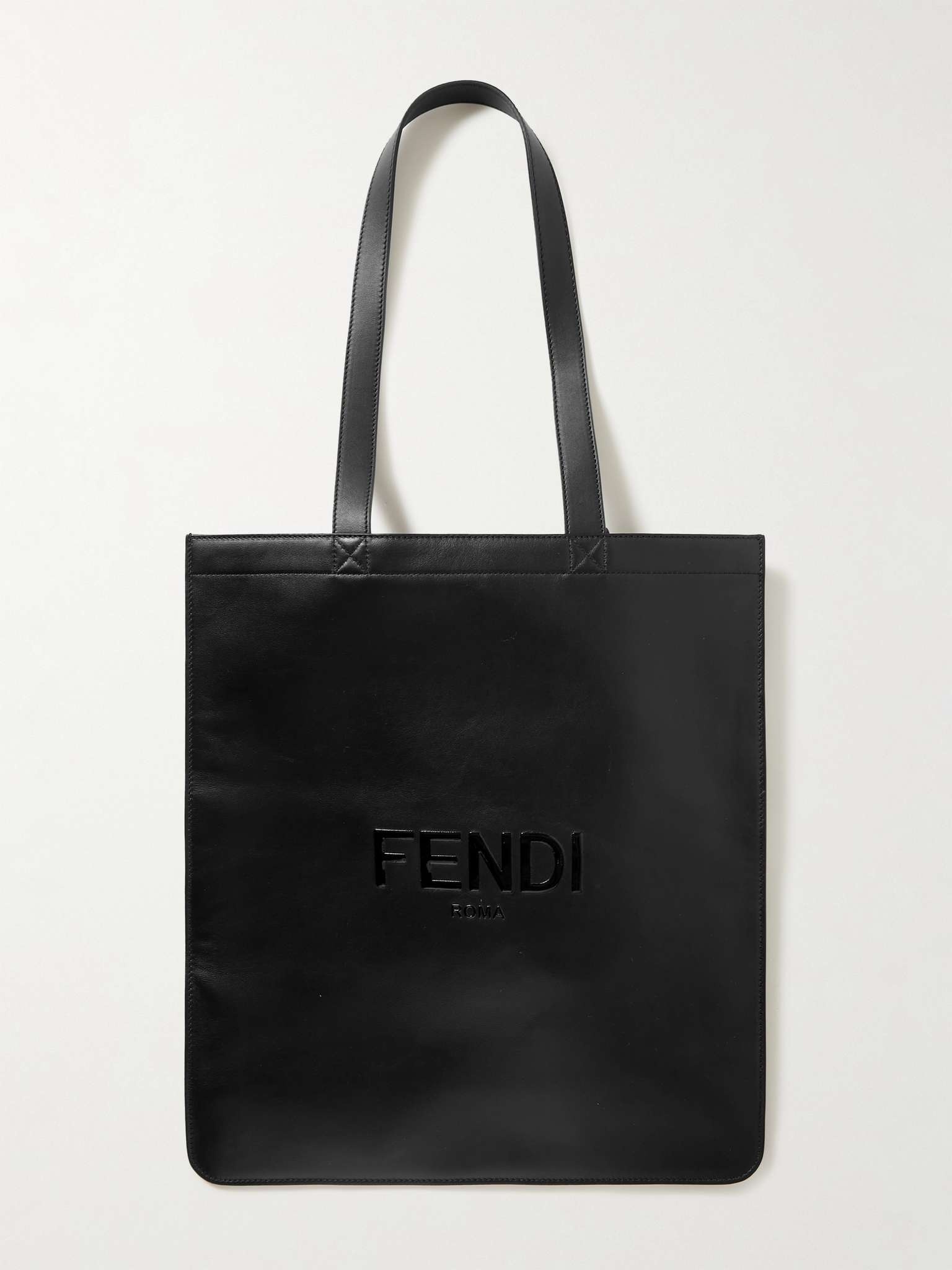 Logo-Embossed Leather Tote Bag - 1