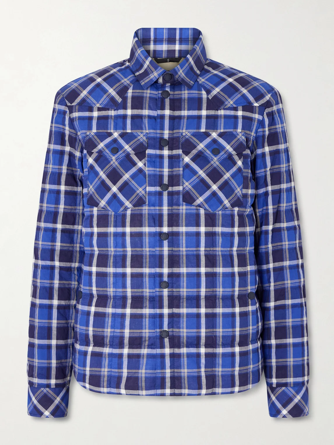 Gelt Quilted Checked Cotton-Blend Down Shirt Jacket - 1